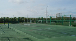 1 закрытый резиновый корт