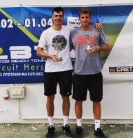 ITF Men's Circuit. 12th Lyttos Beach F5 2018. Ярослав Шило завоевал парный трофей!